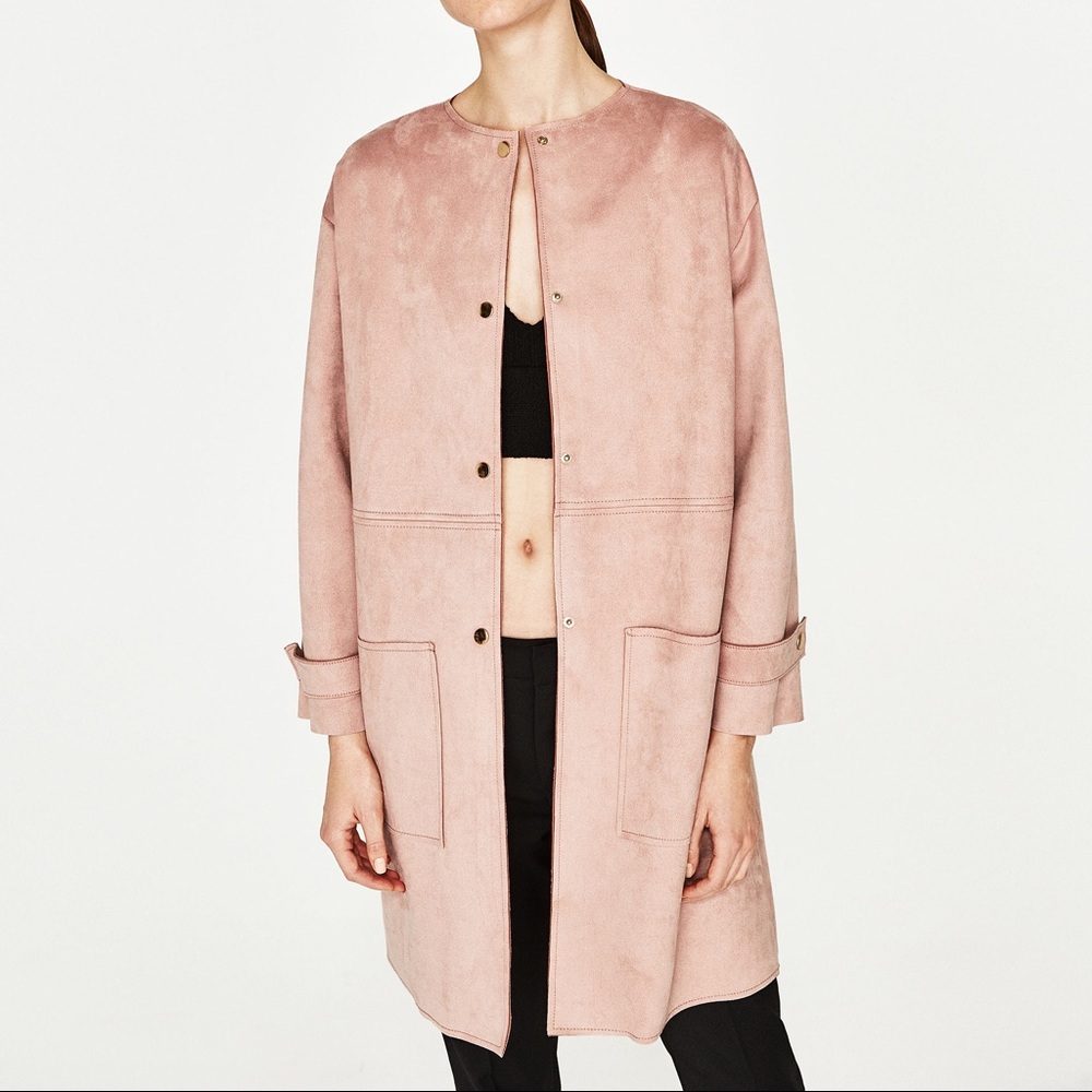 Zara Faux Suede Coat